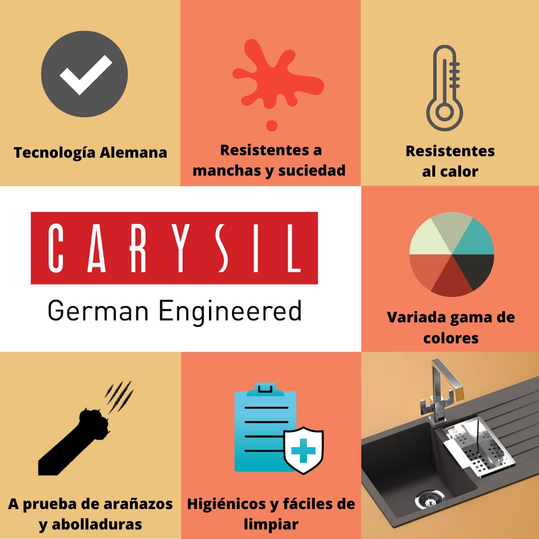 carysil_la's tweet photo. ¿Conoces las características y cualidades de nuestros lavaplatos Carysil? A continuación te mostramos sus múltiples beneficios
Revisa en nuestro perfil el vídeo de @benjanast presentando el lavaplatos modelo Farmhouse
El toque que tu cocina necesita lo encuentras en @HABCorpSpA https://t.co/1cPdcAbVuq