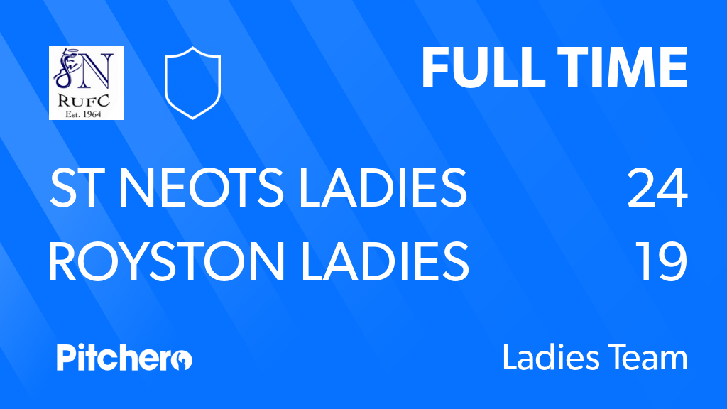 Well done to all the ladies for a great performance yesterday! FULL TIME: St Neots Ladies 24 - 19 Royston Ladies
#STNROY #Pitchero
stneotsrugbyclub.com/teams/202964/m…