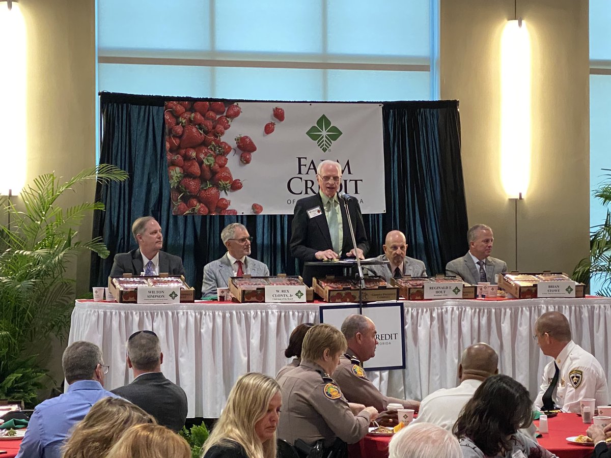 With my wife <a href="/NikkiDeBartolo/">Nikki DeBartolo</a> at the <a href="/farmcredit/">Farm Credit System</a> 47th Annual Strawberry Salute Breakfast and later today we will see everyone at the <a href="/FLStrawberryFst/">Fla Strawberry Fest</a> Grand Parade.