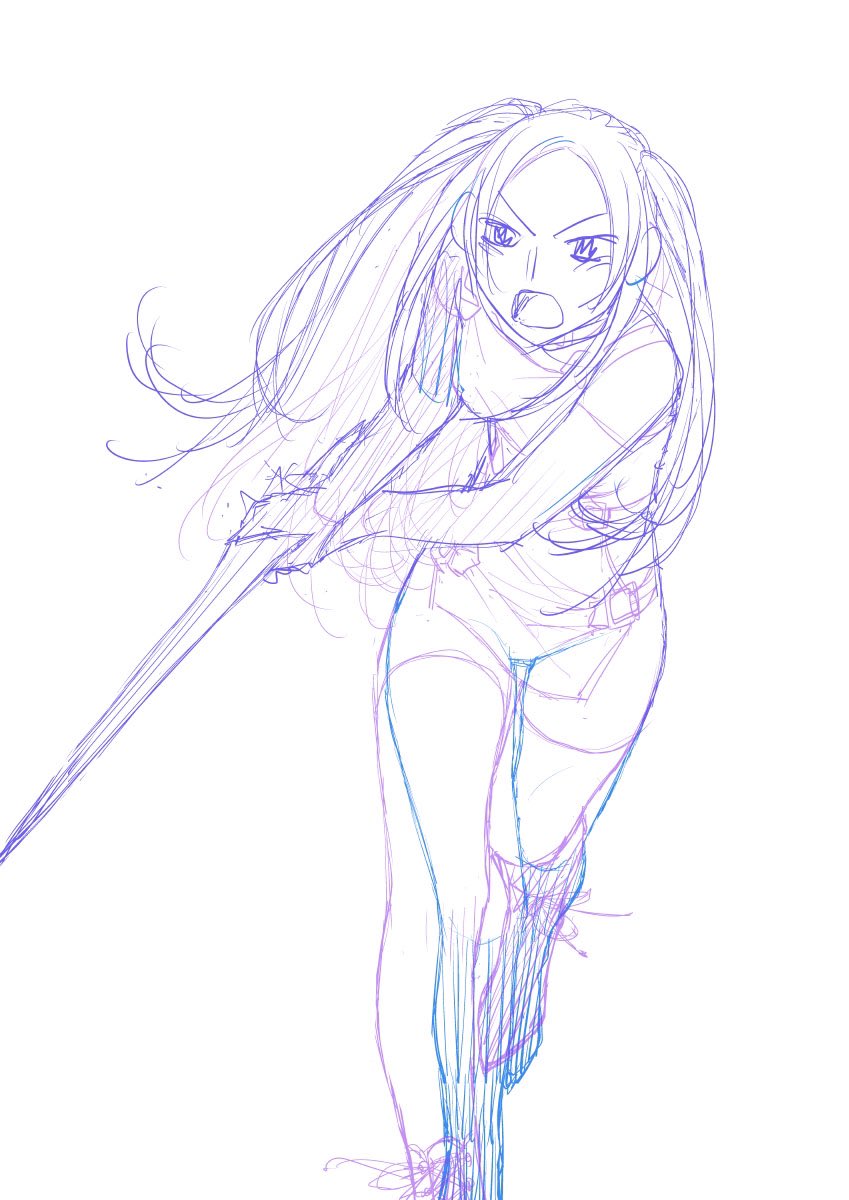 未完成(ラフ、下描き)の絵は完成より良く見える〜脳内補完ってスゴイな〜の3回目〜その,1 