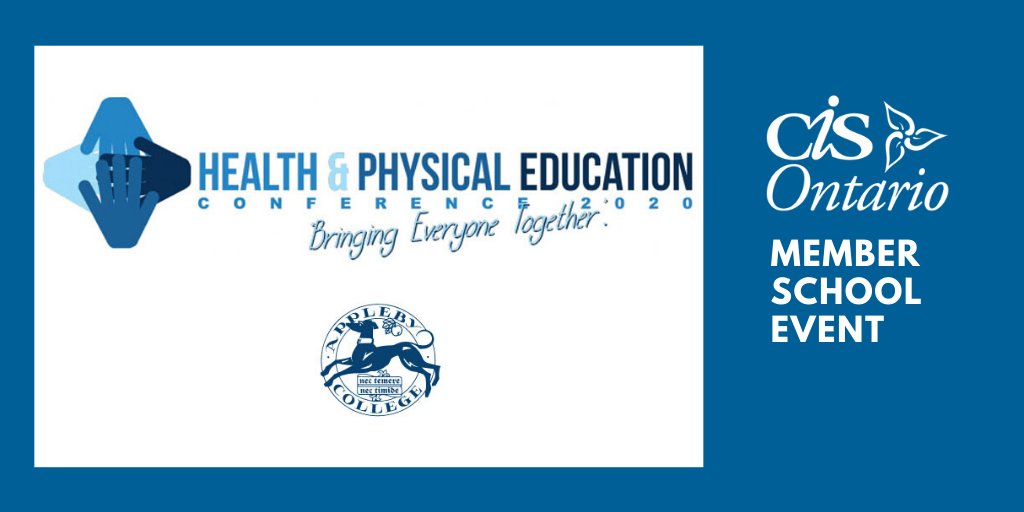 CISOntario's tweet photo. CIS Ontario Member School Event: APR 2020 📌HEALTH & PHYSICAL EDUCATION CONFERENCE @ApplebyCollege Promoting #healthcurriculum & #physicaleducation initiatives. Sharing best practices. DETAILS & REGISTER: https://t.co/XOJnKE0UVi
#cisomemberevent #applebycollege #indyschools https://t.co/5Dr2i1c1ZE