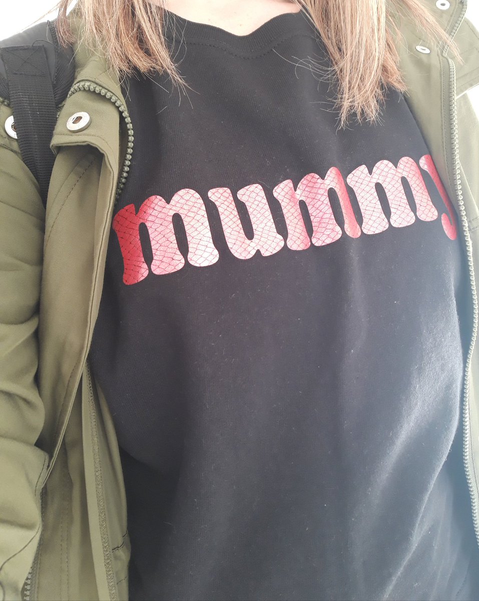 Today's sweatshirt. 
Mummy in red snakeskin. 
Buy yours now at evelynandrachels.my-online.store Available in choice of colours and sizes and a variety of print colours #mummy #sweatshirt #redsnakeskin #evelynandrachels