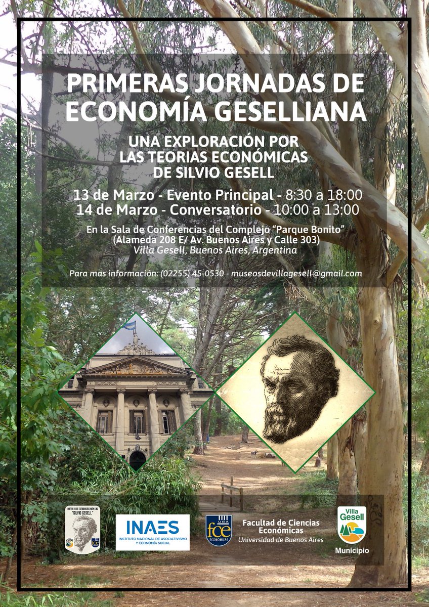 nodoboedo's tweet photo. ¿Conoces a Silvio Gesell? ¿El nombre te suena? Sus ideas monetarias te van a encantar 💚. Te esperamos en las PRIMERAS JORNADAS DE ECONOMÍA GESELLIANA el 13 y 14 de Marzo en Villa Gesell. Sumate!! https://t.co/RY3s3f7Eeg