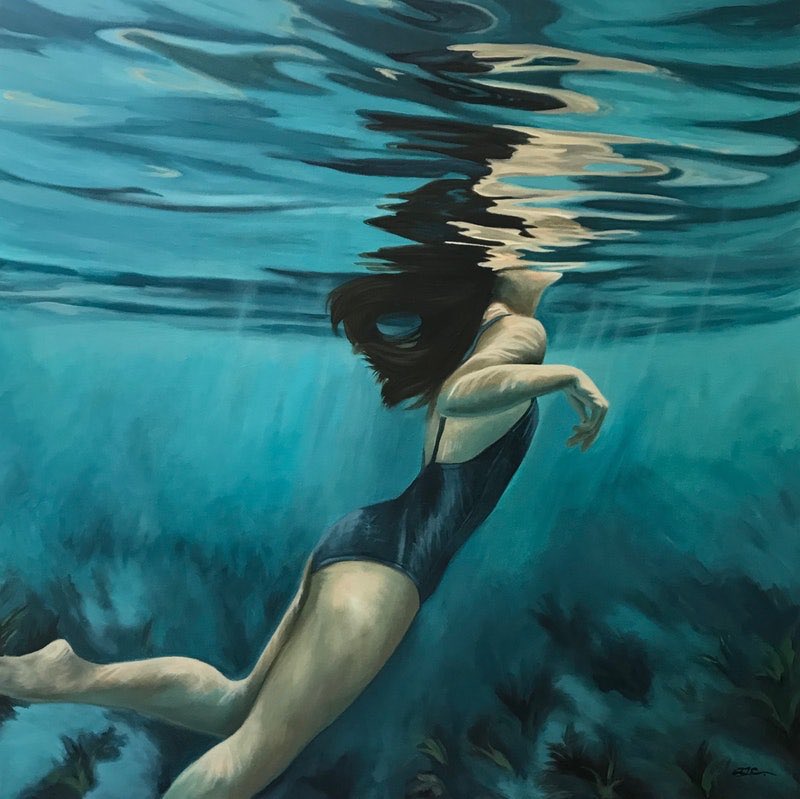 “My big sister <a href="/SupImJustHere/">🌿🐢 Fern 🐢🌿</a> just came up to breathe. She’s continuing her breath hold training to make sure she can keep up with her current time. It’s hard, but she pushes through!”