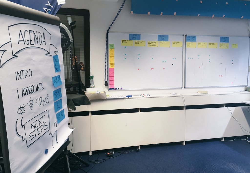 scharnetzki13's tweet photo. Evolved the #CustomerJourney as a #Retrospective format.
Testen &amp; worked pretty well!
#agile #scrum #UX #CX #methodology #seethinkloveleave #agilesarbeiten https://t.co/t2lj70EDBf