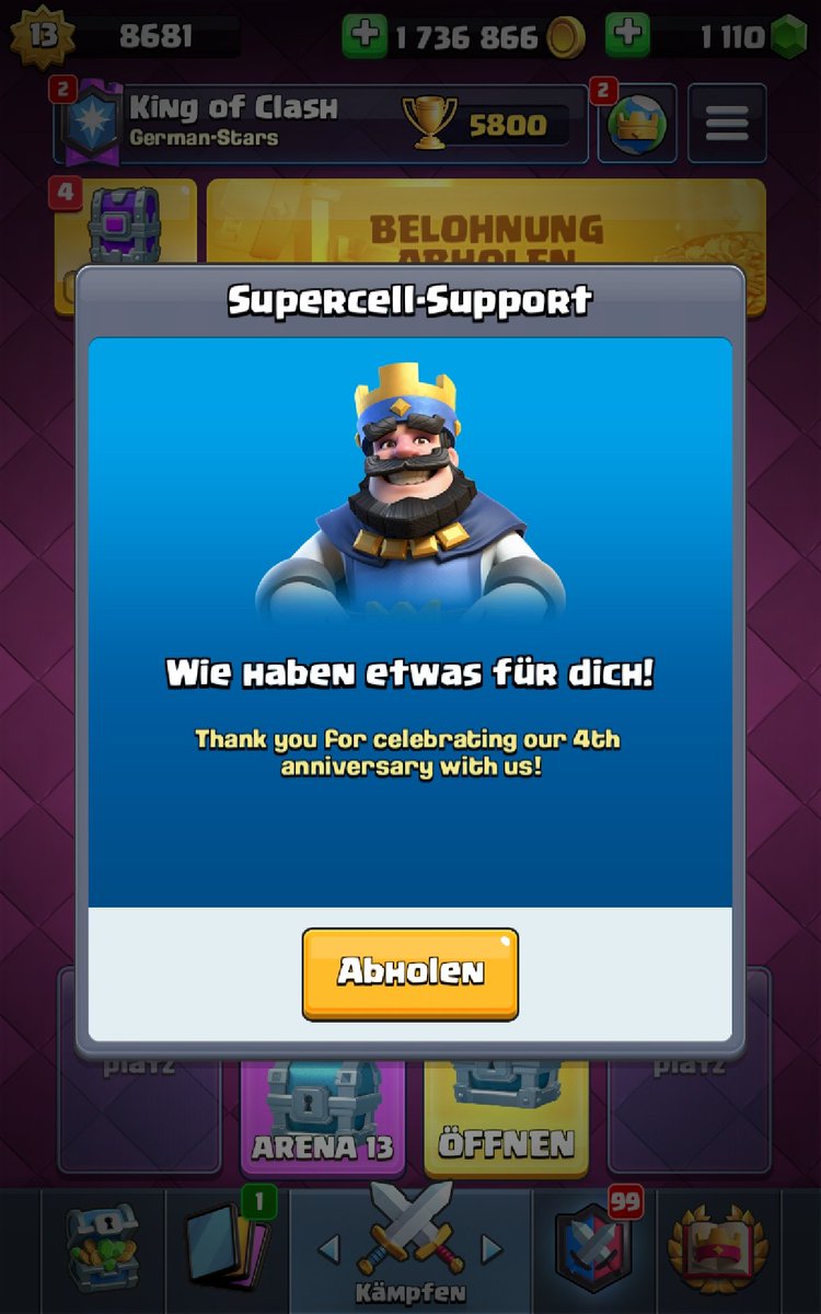 JoJonas_yt's tweet photo. Danke @ClashRoyale! 😍
Wenn ihr auch den exlusiven Emote gewinnen wollt, dann folgt mir und retweetet den Post! Ich verlose 5 mal den Pekka Emote!
Auflösung folgt Morgen. 👍 https://t.co/7Zqi56Zp2D