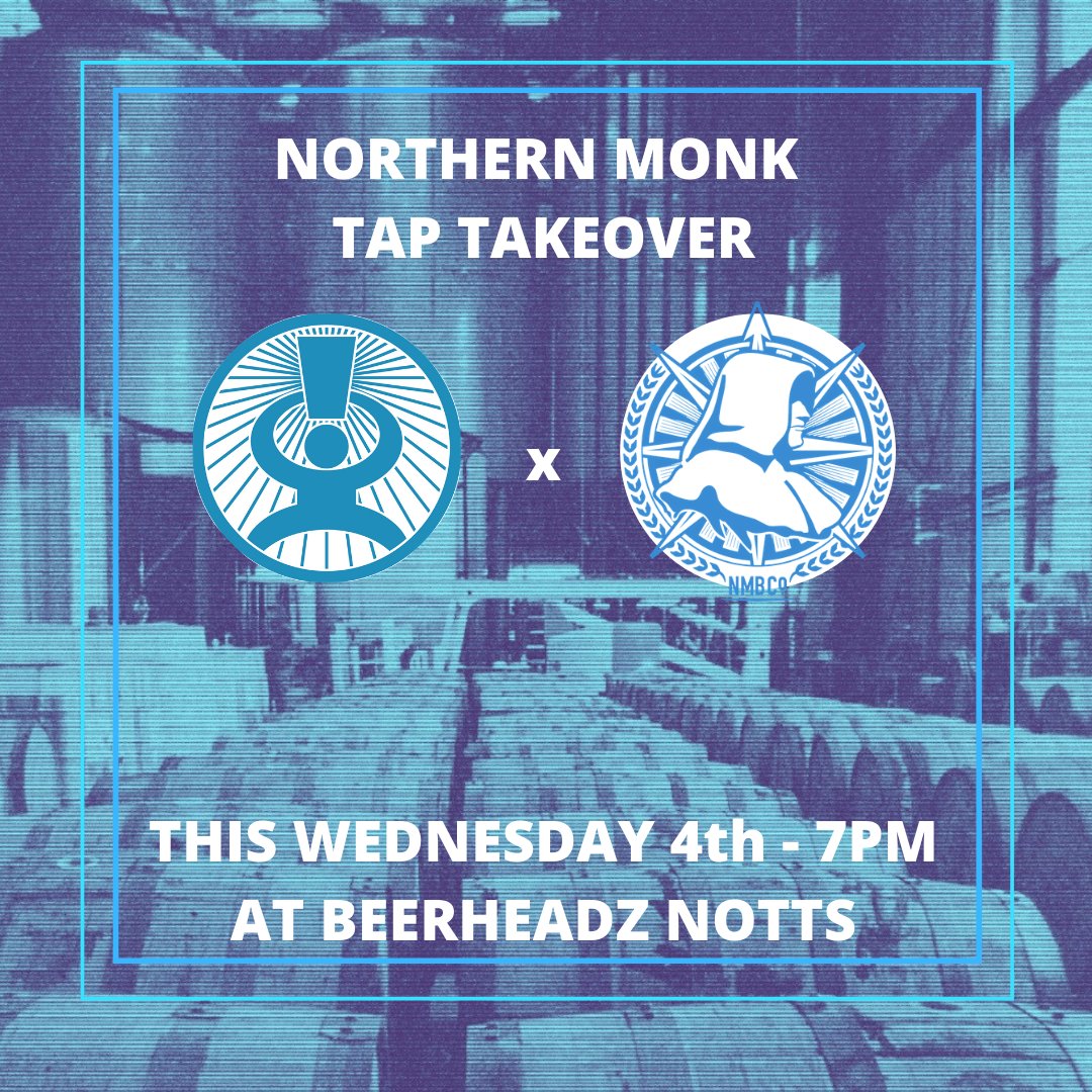 Don’t forget our @NMBCo Tap Take Over kicks off this Weds 4th @ 7pm. No tickets required, just turn up, sup and pick the brains of the highly knowledgeable Matt from the brewery team!  

#beer #craftbeer #Nottingham #TapTakeOver #NorthernMonk