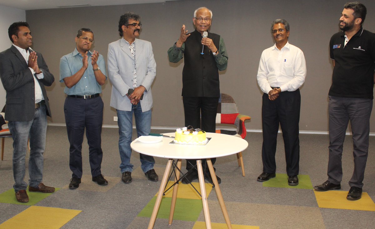DigitalImpactSq's tweet photo. We turned 4 today!

And we'are so fortunate to have an eminent Scientist &amp;  Innovation Torchbearer  Padma Vibhushan Dr. @rameshmashelkar on Digital Impact Square's 4th anniversary!

Thanks to everyone who has been part of DISQ's journey! https://t.co/R31VdoxKCX