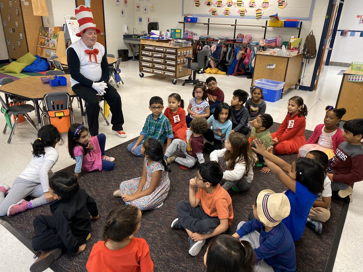 MsGordon14's tweet photo. Happy Birthday Dr. Seuss!! We had a special visitor this morning during morning meeting! @MsGordon14 @MouwRyan @RLC_Coyotes https://t.co/OnISS8cGqr