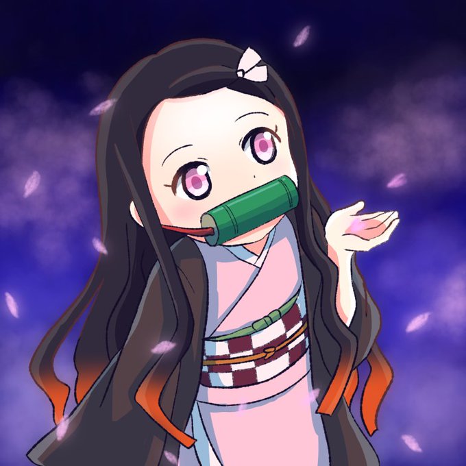 すがねるさんがTwitterに投稿した竈門禰豆子(鬼滅の刃)のイラスト。