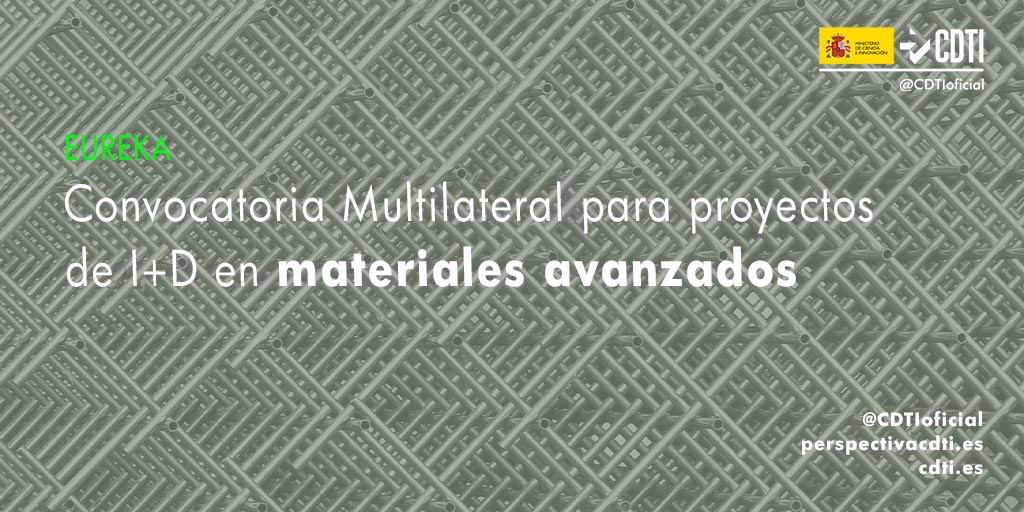CDTI_innovacion's tweet image. 📢Ya está abierta la convocatoria multilateral de #Eureka para proyectos de I+D en #MaterialesAvanzados aplicados a industria química, baterías, maquinaria, robótica... #CooperaciónTecnológica 

🗓️ 2 de junio
➡️bit.ly/3ahrz0n