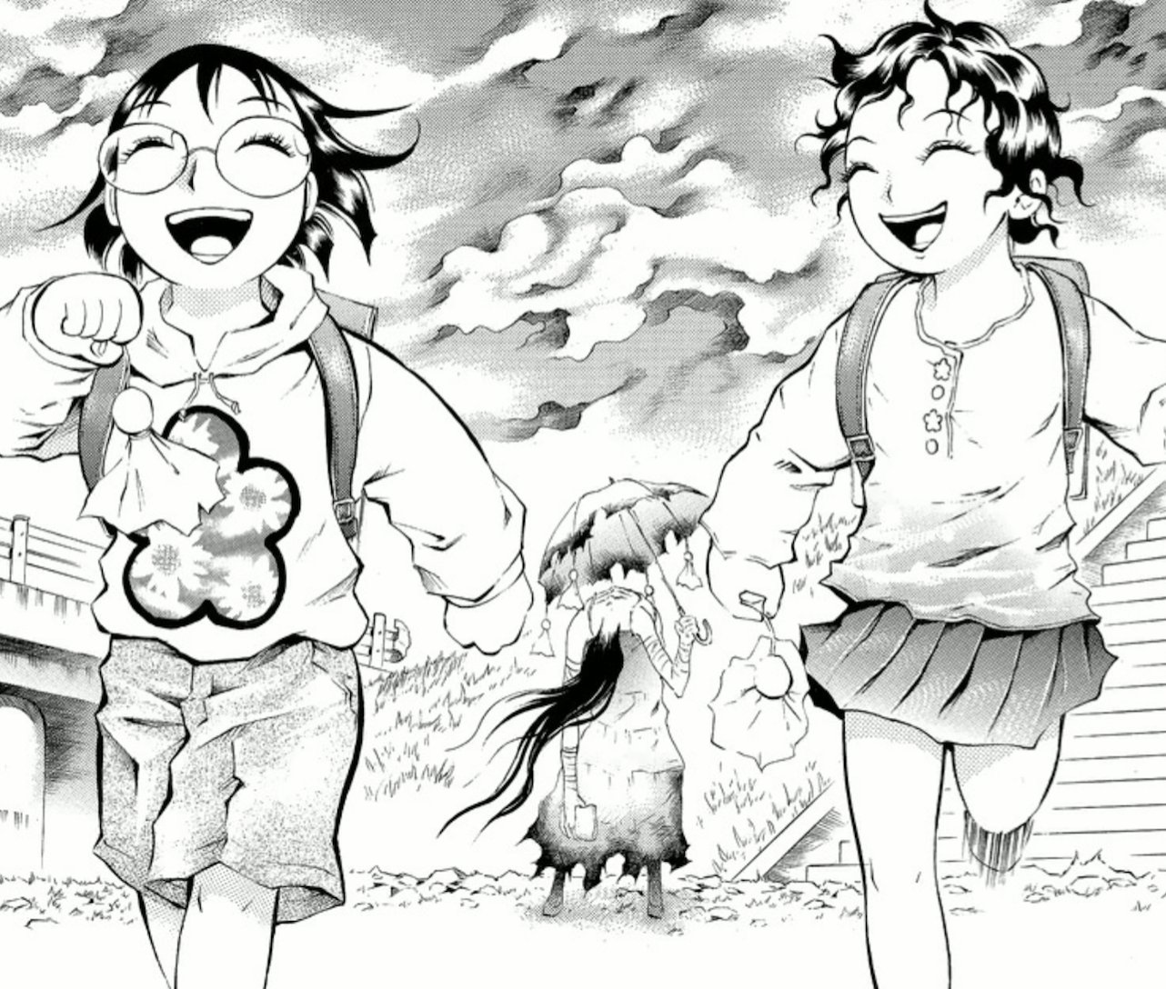 三家本礼 自宅で過ごすことを余儀なくされている方々へ 三家本礼からホラーまんがのプレゼントでございます 地獄のてるてる坊主 給食の飯田さん 二本立てをお楽しみくださいね 皆さんが安心して外で遊べるようになることを願っております