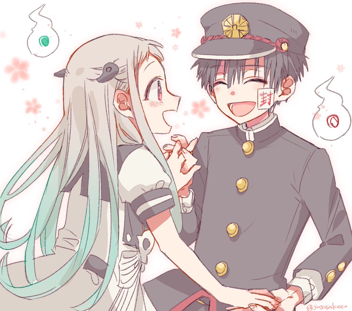 sasasakeee's tweet photo. 描いたら出ると聞いたので…
🌟縛少年🌸子くん
🌸子くん×🌕尋🐠々ちゃんの
花寧々オンリーを…何卒よろしくお願いします🥺

 #ひらいて赤ブー https://t.co/TuFKddIQ5z
