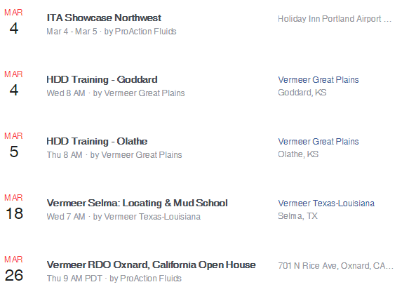 ProActionFluids's tweet photo. Find a ProAction March mud school or event near you! Here's a list of a few on the books. Check back often for more info. https://t.co/11N6TC9sqG #mudschoolmonday #pafcoast2coast #vermeer #vermeer-rdo https://t.co/r2mTsbaR8T