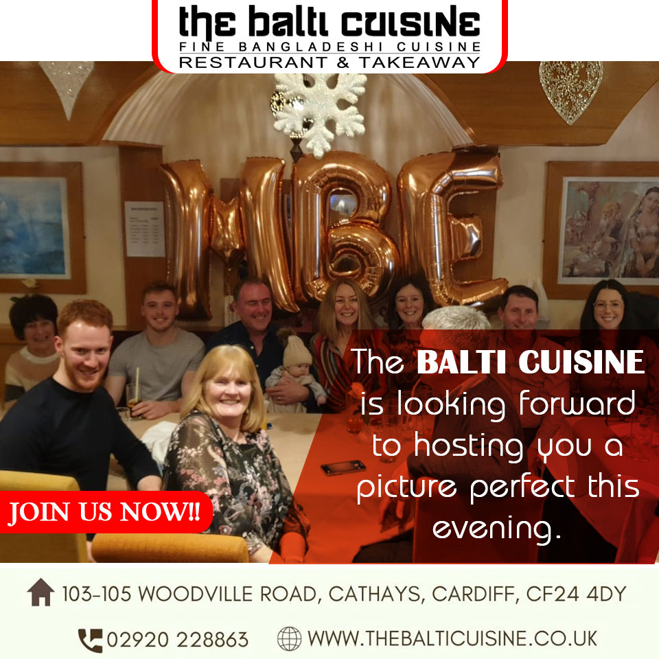 The Balti Cuisine is looking forward to hosting you a picture perfect this evening.
With good service our chef will take care of your taste satisfaction.

#pictureperfect #hostevent #chef #taste #BestIndian #Curry #Hot #dinning #cardiff #goodfood #booknow #thebalticuisine