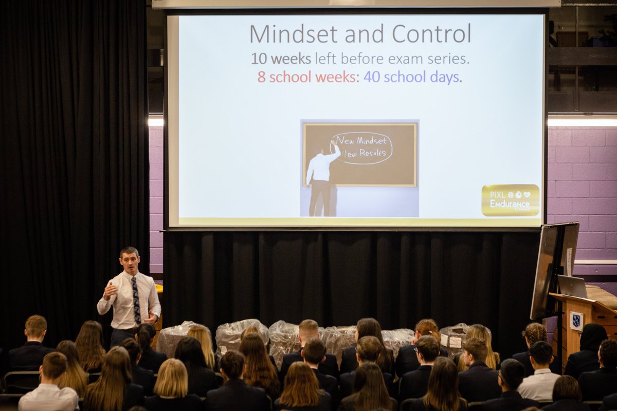 WesthoughtonHS's tweet photo. We started our weekly countdown with Year 11s in assembly on Friday with a clear focus on ‘making the most of the now’ and getting ‘mindset ready’. #gcses2020 https://t.co/j4slscbTz8