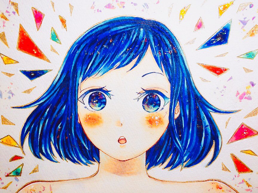杏蜜 は身長が止まって悲しい キラキラ イラスト好きな人とつながりたい コピック 中学生でこれは 上手い方だと思ったらrt押してください 絵描きさんと繫がりたい アナログイラスト