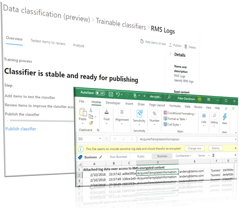 AndersPsYnet's tweet photo. I spent the weekend finalizing my tests with trainable classifiers. A great solution to identify sensitive information based on machine learning of your current data. 
Read all about it: https://t.co/qtlZOZ5InD
#MicrosoftInformationProtection
#TrainableClassifier https://t.co/7pMN8vBy0h