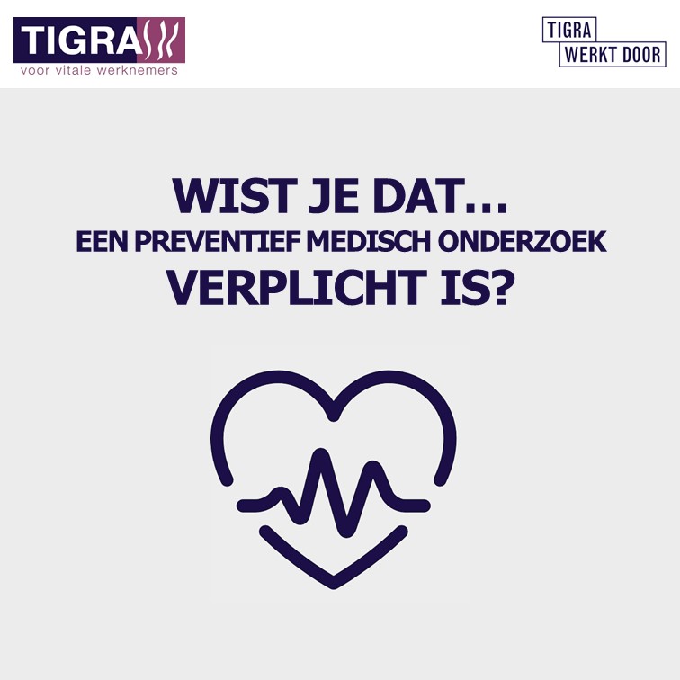 Elke werknemer heeft eens in de twee tot drie jaar recht op een Preventief Medisch Onderzoek (PMO). Voor jou als werkgever krijg je inzicht in hoe jij je werknemers nog beter kan faciliteren op het gebied van inzetbaarheid! Kijk op onze site voor meer informatie! #TIGRA #PMO
