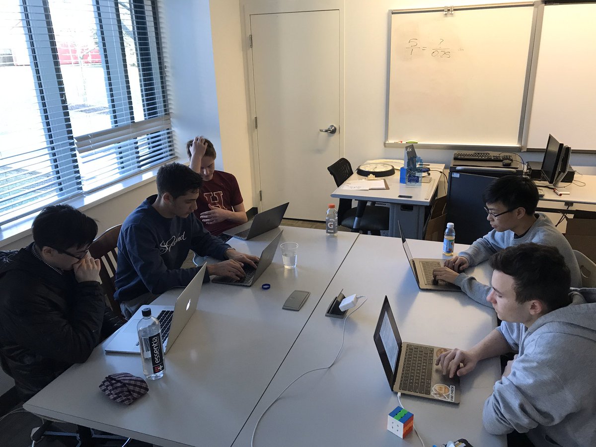 THSMathematics's tweet photo. @HaverfordSchool students working hard on 2020 @m3challenge 14-hr Math Modeling Competition. Go Fords! @SchoolmrBridge @Justin_Gaud13 @msmathnerd  #m3challenge https://t.co/z3xcj3KgNc