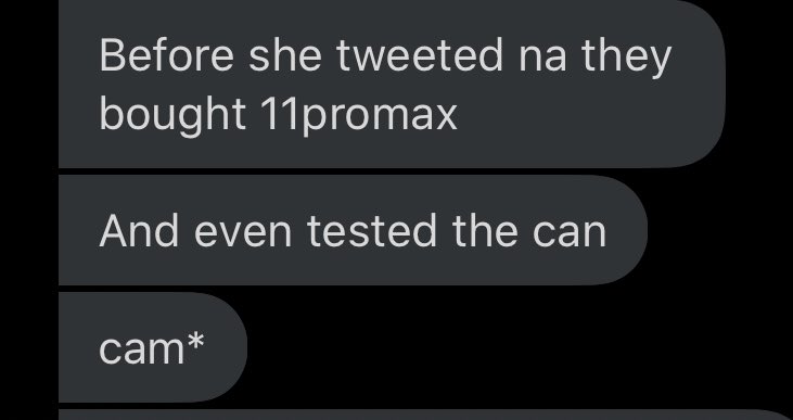 Also they told me that she and her friend Cami bought new phones together, iPhone 11 pro max and even posted it on twitter. (Ss From users following ate Rosie/Cami& #39;s acc/info spread by their mutuals)