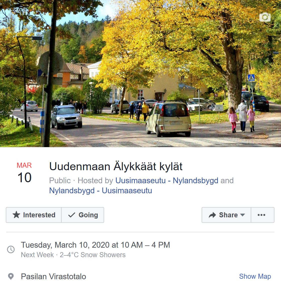 MaaseutuUusimaa's tweet photo. Vielä ehdit ilmoittautua! Ilmoittautumislinkin sekä lisää tietoa löydät Fb-sivultamme!
#uudenmaanälykkäätkylät #älykäskylä #smartvillages #smartabyar #älykkäätkylät #smartvillage #smartby #uudenmaanmaaseutustrategia #uusimaa
https://t.co/c4EdFIScPy https://t.co/JmYXtzABAZ