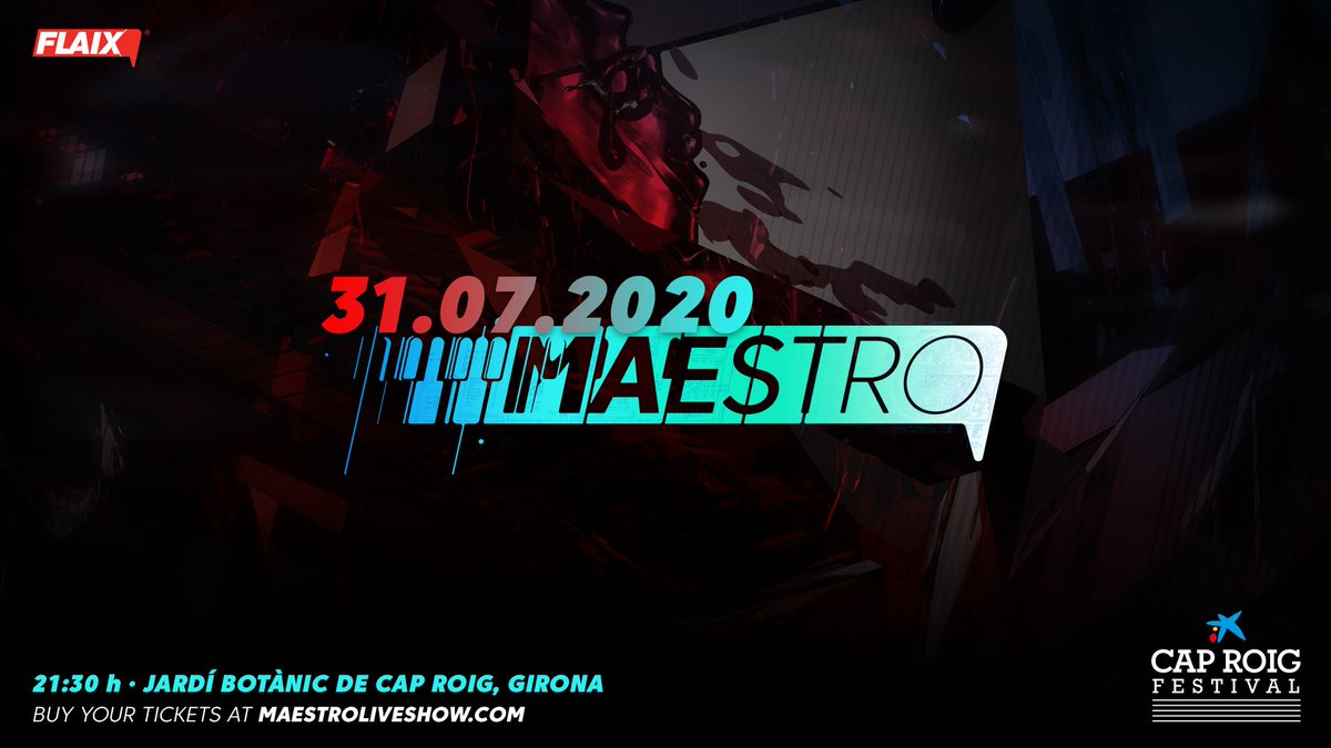 MaestroLiveShow's tweet photo. ¡Las entradas para @CapRoigFestival ya están a la venta! 🎟 https://t.co/NZIqdsGeBd Nos vemos el 31 de julio 🙌 #CapRoigFestival20 https://t.co/5pZx3VFD52