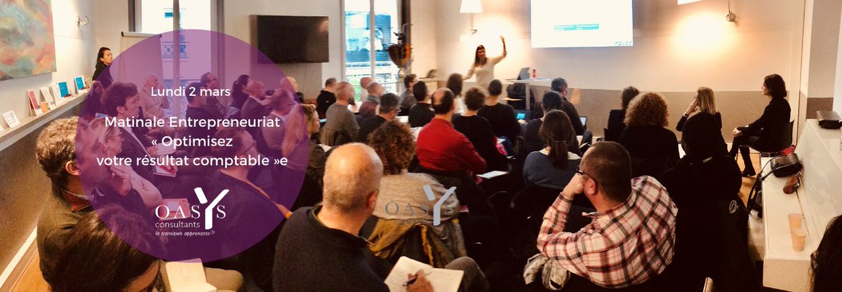 Petit-déjeuner « Optimisez votre résultat comptable » organisé par la practice #Entrepreneuriat. Cindy Mamou, expert-comptable de <a href="/NovaaExpertise/">Novaa  Expertise</a>, explique à nos candidats, la journée type d’un entrepreneur et les #FraisProfessionnels qu'ils peuvent déduire de leur résultat.