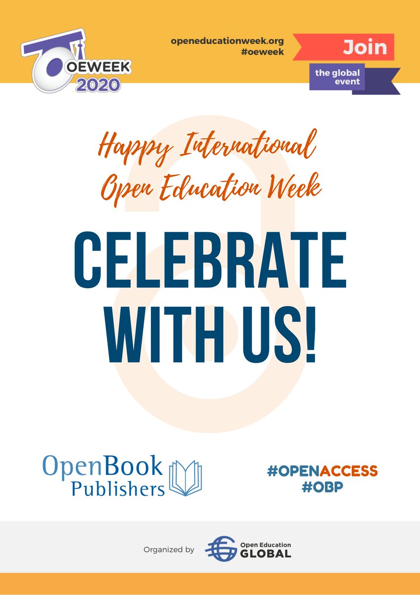OpenBookPublish's tweet photo. Open Book Publishers is celebrating #OpenEducationWeek, a global event founded in 2013 which aims to raise awareness and demonstrate the impact that open education and #OER have on teaching and learning worldwide. 

Read below to find out more 👇

#OEWeek #OER #OA https://t.co/KVvCLcqK0I