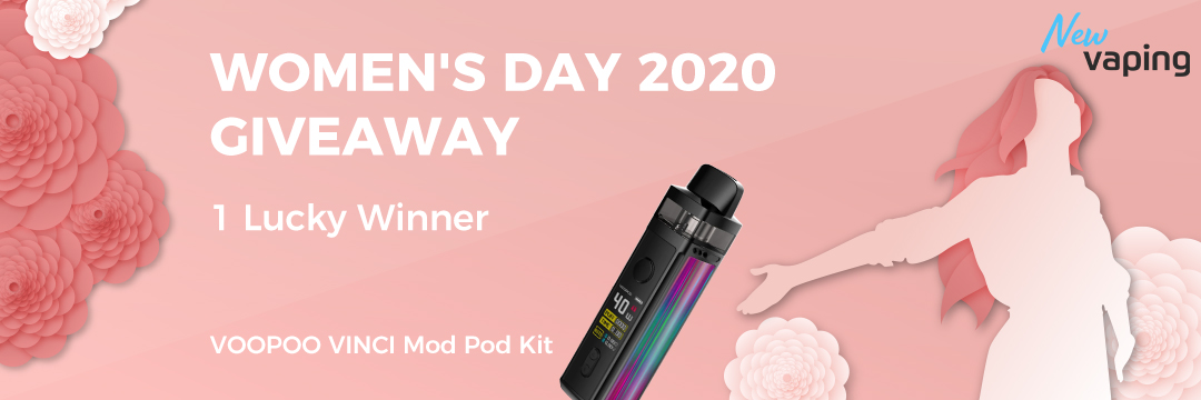 💃Women’s Day 2020 Giveaway-VOOPOO VINCI Mod Pod Kit
💓Spoil her with the gorgeous vape
👇Entry:
1. Follow <a href="/newvaping/">Newvaping</a>
2.RT &amp; Like 
3.Comment Happy Women’s Day &amp; Tag 5 female friends 
🏆1 Lucky Winner will draw on Mar.9, Good Luck!
#WomensDay2020 #Giveaways #vape #vapefam #vapers