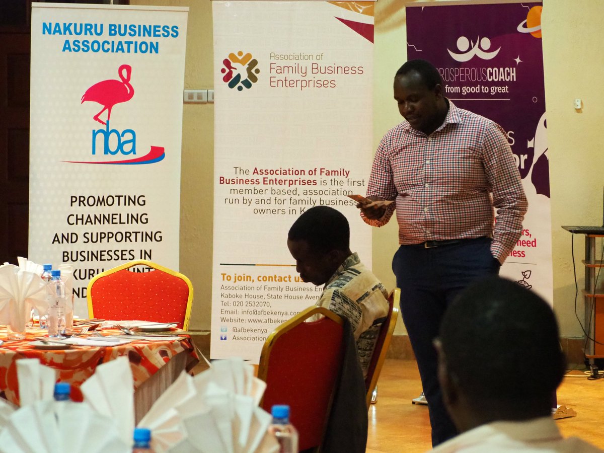 afbekenya's tweet photo. Our purpose is to provide support and service to family businesses by working with knowledge partners, trusted business advisors and thought leaders. We recently partnered with Nakuru Business Association with an intention of creating awareness to the business community. https://t.co/JlPTGrI48J