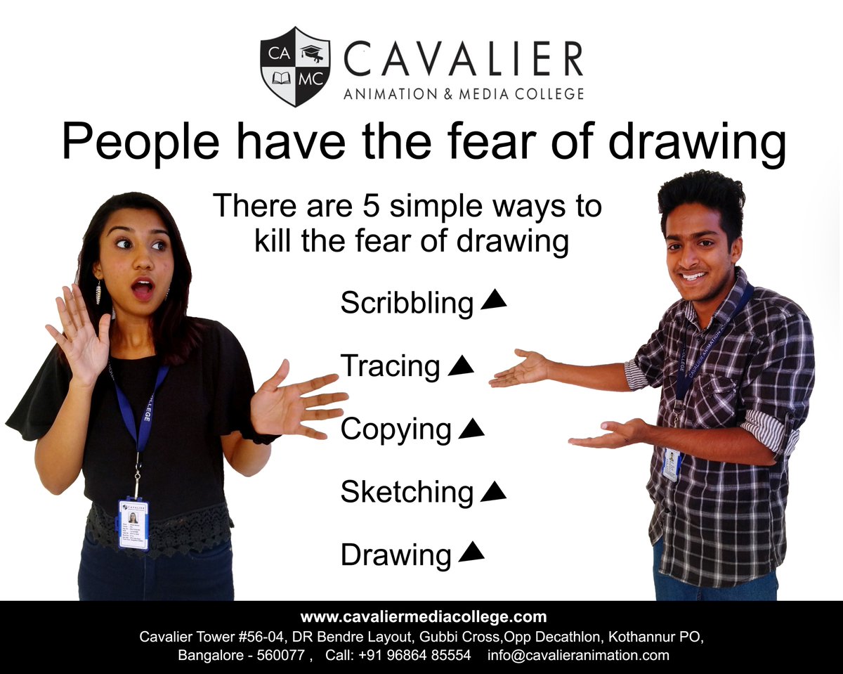 cavanimation's tweet photo. Do you wish to be a drawing artist but have a fear of drawing? 
Now it's time to turn your fear into confidence. Learn from our expert teachers and develop your drawing skills to draw like a professional drawing artist. https://t.co/4RWCmIiDyH