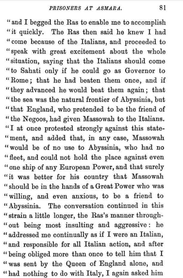 Dave_Fikre's tweet photo. ">> the #Italians should come to #Sahati only if [Ras Alula] could go as Governor to #Rome; that he had beaten them once, and if they advanced he would beaten them again; that the sea was the natural frontier of #Abyssinia, >>" #RasAlula

#VictoryofAdwa
#Adwa124
#Tigray
#Ethiopia https://t.co/ZfNPOXgb5u