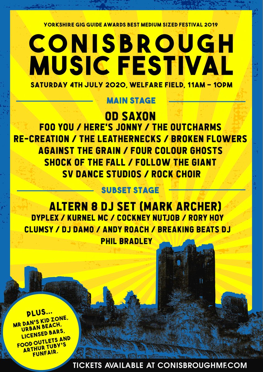 Public service announcement from Team CMF......

Your CMF2020 #Festival line-up has landed 👇👇👇👇👇

Tier 1 tickets available now at ticketor.com/cmfonline/tick…. Hurry they end 31st March.

#summer #festival #music #musicfestival #drinks #friends #family #summertime #doncaster