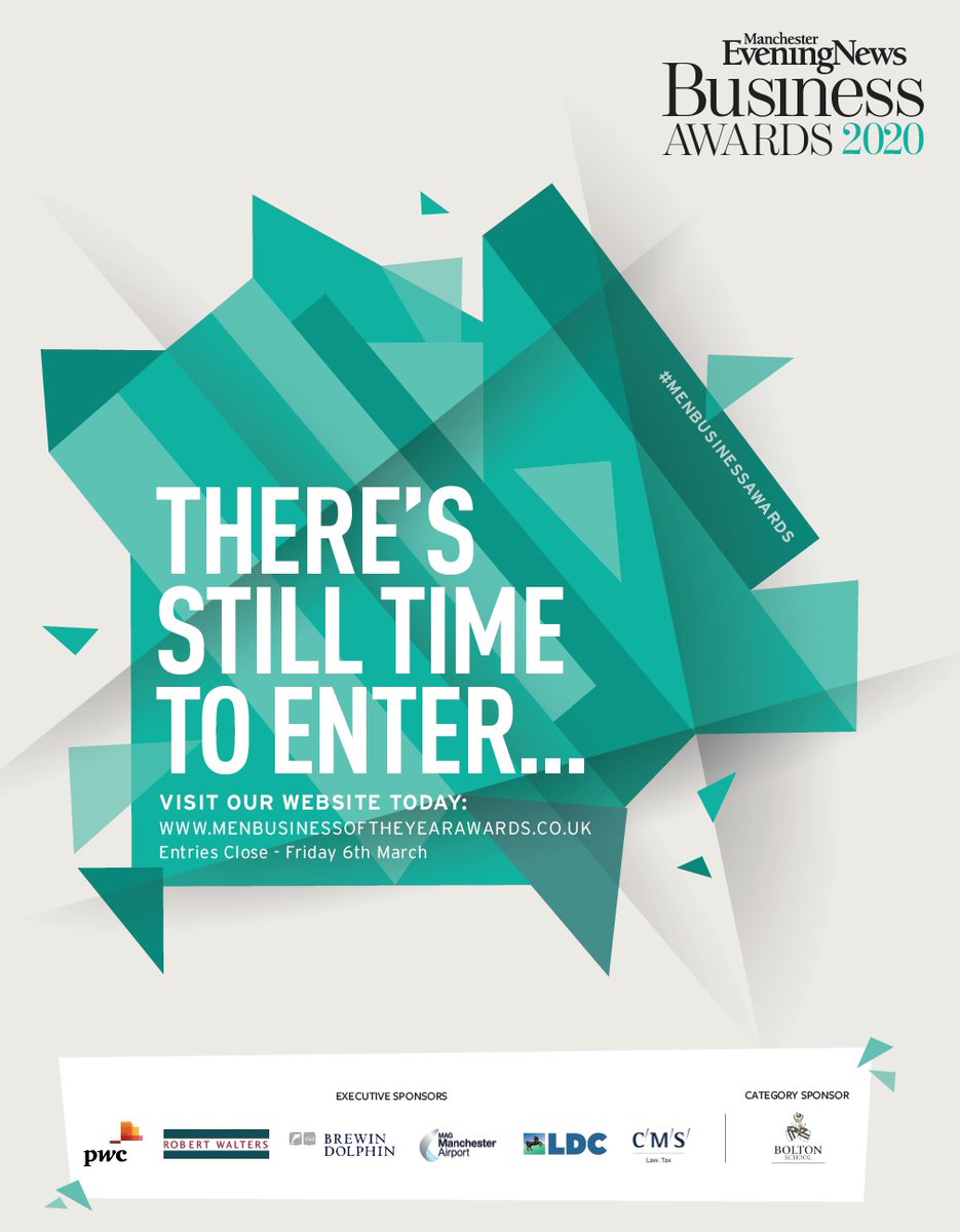MENAwards's tweet image. 5 Days until the closing date! Have you entered yet?
The @MENBusinessDesk @MENnewsdesk Business Awards are open to ANY business &amp;amp; its free to enter!
Deadline for entries Midnight Friday 6th March.
 #MENBusinessAwards