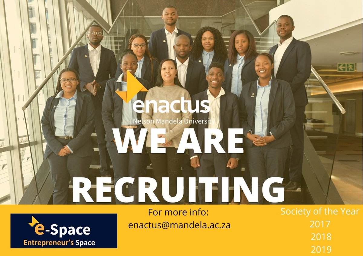 EnactusMandela's tweet photo. We will be having an information Session today, come and find out more about Enactus 

Time: 13:00
Venue: South Campus, SRC committee.

Membership forms  will also be available.

See you there🙂💛 https://t.co/mLxXygEy3k