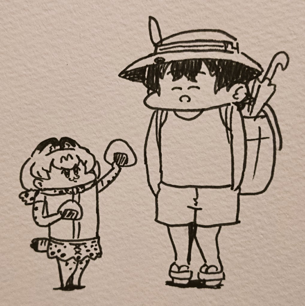 かばん(けものフレンズ) ,サーバル(けものフレンズ) 「放浪癖のありそうなかばんちゃん 」|コウタロスωのイラスト