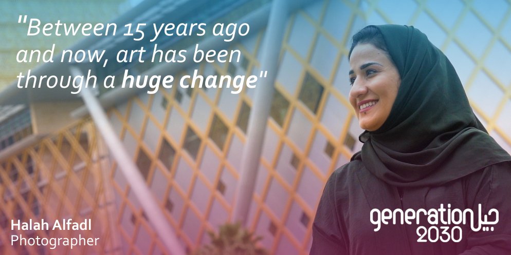 generation2030's tweet photo. As an artist, @HalahAlfadl is a special witness of Saudi Arabia's opening to the world of art. https://t.co/XK0a2E2vGN