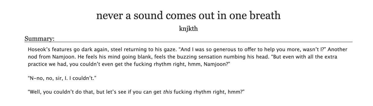bottomjoonamour's tweet photo. never a sound comes out in one breath
🌙 nam2seok
🌙 explicit
🌙 6'928 words

https://t.co/IoetSewQsU https://t.co/Ghrnfb42o4