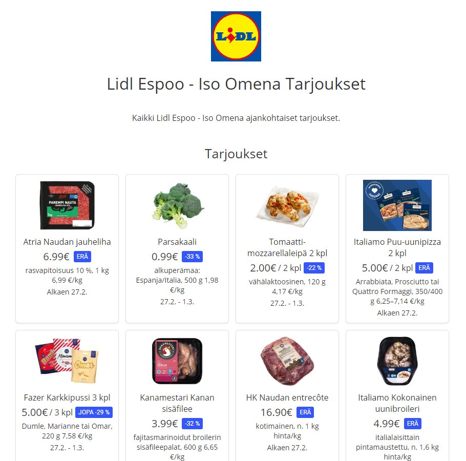 ruoanhinta's tweet photo. https://t.co/BTEqIIfRIX voit nyt tarkistaa myös kauppojen tarjoukset!

#ruoanhinta #vertaahintaa #tarjoukset #lidl #kcitymarket #citymarket #prisma #ruoka #saastaminen #saasto #ostoskorivertailu https://t.co/yBixyXpGPt