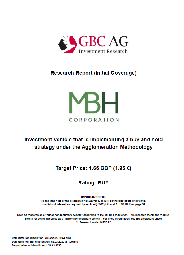 GBC_Research's tweet photo. #MBH Corporation plc #InitialCoverage english Rating: buy target: 1,95€ #SmallCaps #Börse #Aktie #Research #Finanzen https://t.co/ismtzFG4T6 https://t.co/Y3I7pmKxLJ