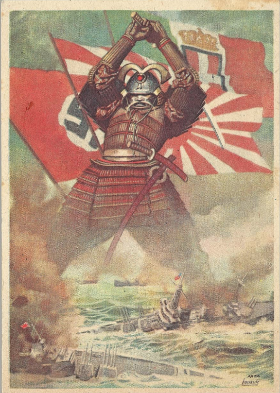 New book! _Transnational Nazism: Ideology and Culture in German-Japanese Relations, 1919-1936_ by <a href="/rickywlaw/">Ricky W. Law</a> <a href="/CUPAcademic/">Cambridge University Press - Academic</a> cambridge.org/core/books/tra… image: Gino Boccasile, Milan 1942 (postcard)