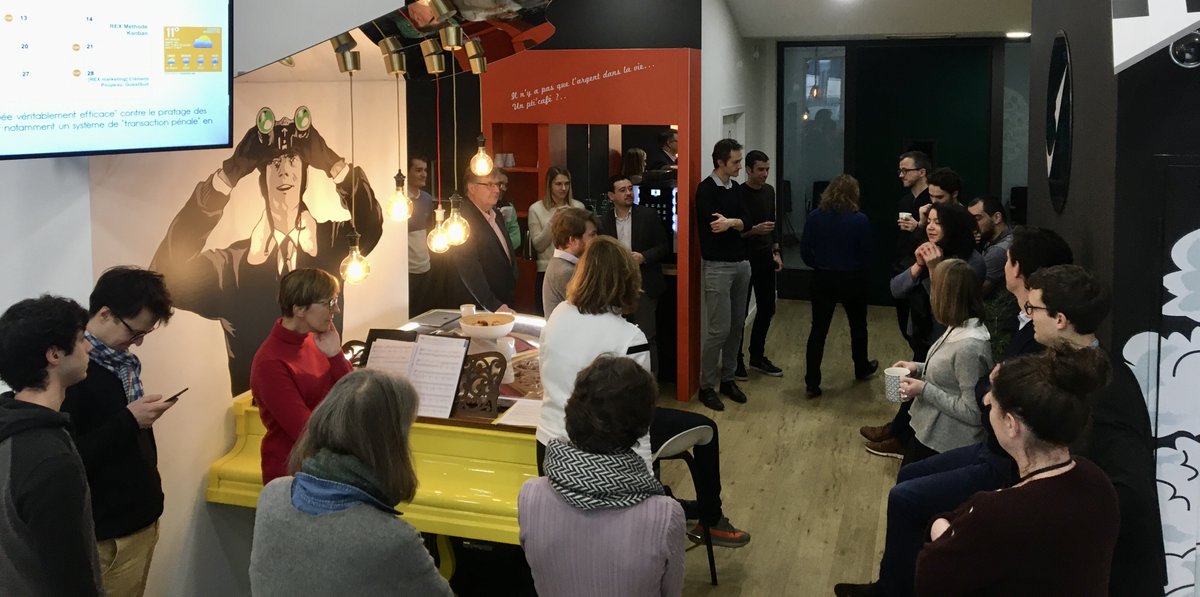 [Stand up café ☕️] On était nombreux ce matin à partager les bonnes nouvelles. On a parlé #levéedefonds , premiers #utilisateurs, sport, nouveaux arrivants, participation à des salons. Ce RDV mensuel est incontestablement sympa et précieux 😀