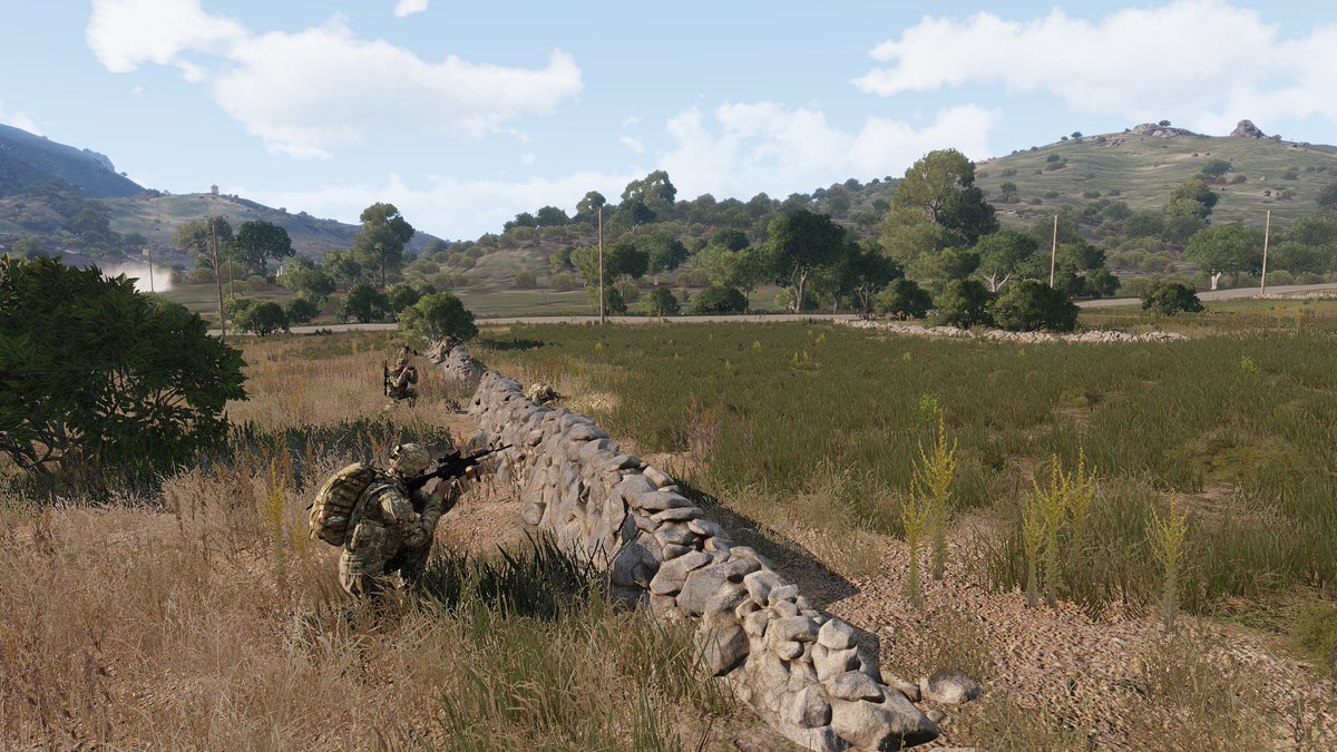 820th_vSFG's tweet photo. 822nd vSFS "Scorpions" has been conducting field training exercises on Altis the past two weeks! @Arma3official
 #ArmA #ArmA3 #MilSim https://t.co/VI9VqXd1HB