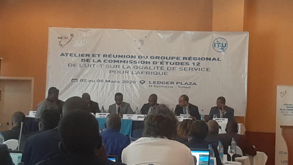 bacharbong's tweet photo. Je participe à l'atelier organisé conjointement par @ArcepTchad et @ITU sur la performance du réseau, #QoS et #QoE du 2- 3 mars 2020 à ledger Plaza 

#Adjib #khabar #HouseofAfrica #TIC235 https://t.co/rxlGTBfrxQ