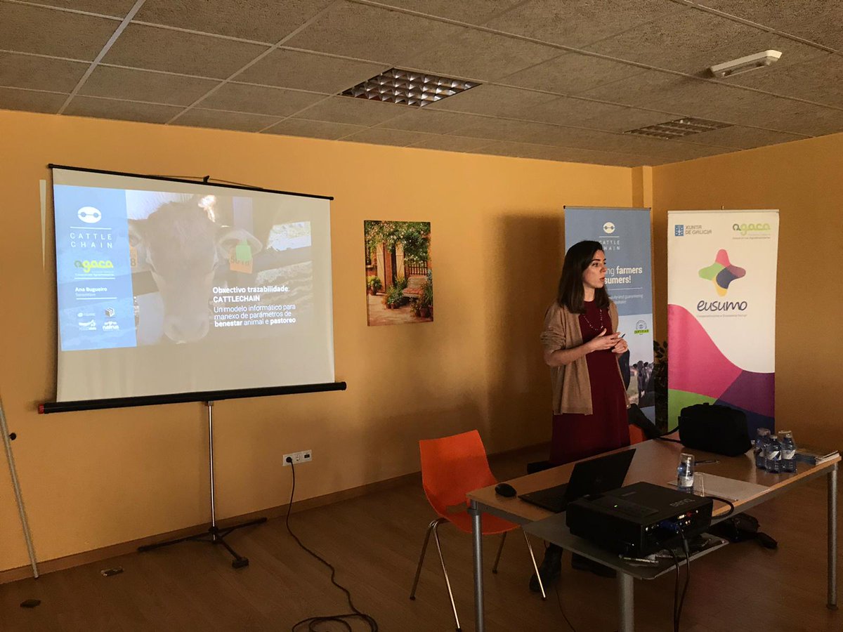 cattlechain's tweet photo. The last stop in Lalín concludes #Cattlechain's participation in the #AGACA workshop. Nowadays, the Galician farm sector is unsure about grazing certification costs. The workshop has allowed #farmers to obtain a better understanding of what to do for future certification. https://t.co/fIPMnivoW5