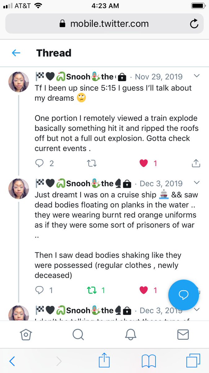 HelluvaHealer's tweet photo. OK y’all ima share a bit about me: I have prophetic dreams but I don’t  always understand them when I first dream them. Tweets from my personal account about me dreaming of the corona virus in December 2019 PRIOR to the outbreak NEWS. #HH44 https://t.co/tHf9Zo4Wcv