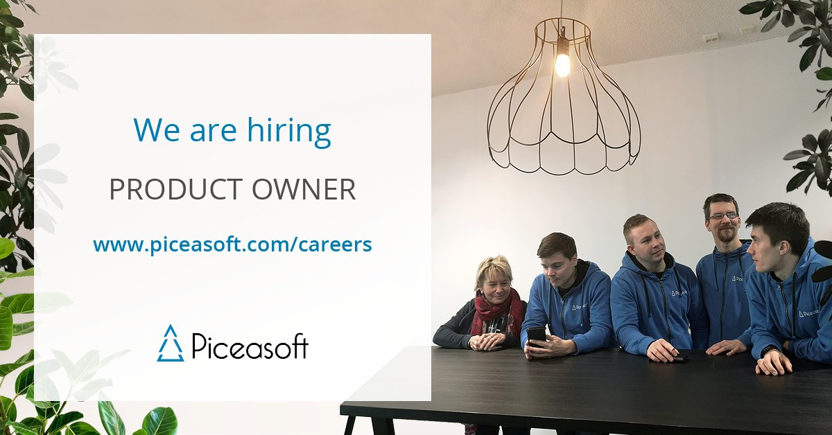 Piceasoft's tweet photo. Are you an innovative Product Owner willing to create world-class #digital #services for a more sustainable world? Join us to speed up our #growth and apply by 26.3. Learn more at: https://t.co/ex8EQqo5Xr 
#Jobs #Careers  #productowner #joinPiceasoft #Tampere https://t.co/taXI0PkITZ