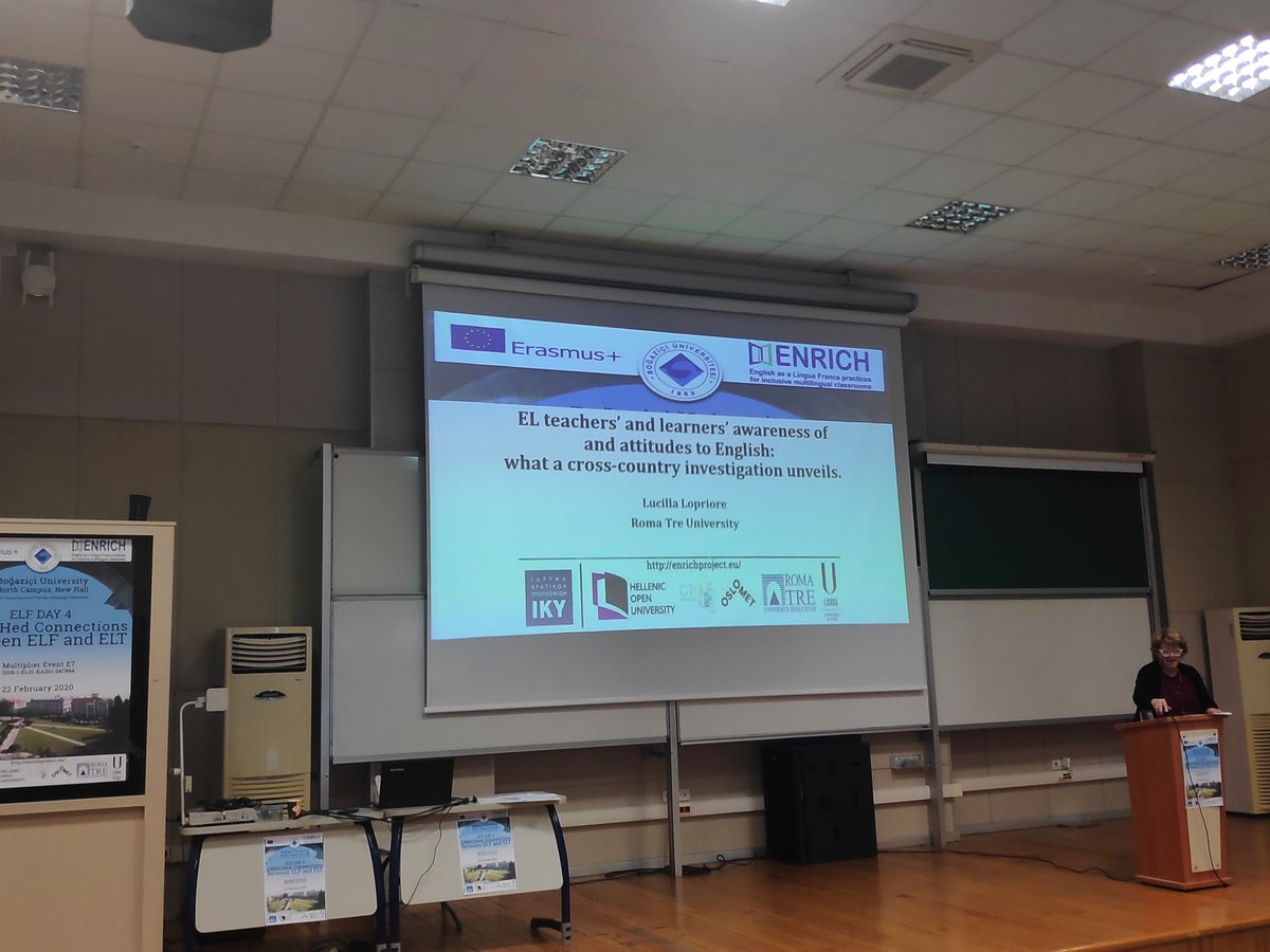 enrich_project's tweet photo. A Great ENRICHing Day: Multiplier Event (E7) in Turkey
The Turkish ENRICH team, Boğaziçi University, carried out a successful multiplier event “ELF DAY 4: ENRICHed Connections between ELF and ELT” at Boğaziçi University, Istanbul on February 22, 2020. #ENRICH #ELF #ELT https://t.co/rjeZZjrNHe