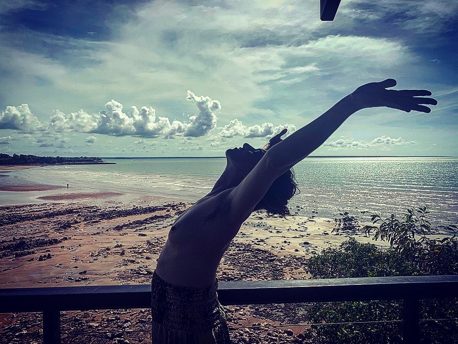 amandapalmer's tweet image. after a long walk through history, @LanceHorne and i took one another’s portraits, covered in post-amble sweat. 
i love this man like a brother. here’s to healing, tearful, messy, supportive and balls-honest friendships - wherever and however they may occur on this fragile globe.